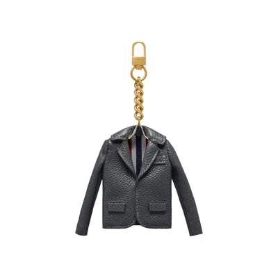 Pre-owned Thom Browne Soft Classic Jacket Charm In Caviar Agneau 'dark Grey' | Men's Size Onesize In Gray