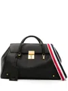 THOM BROWNE THOM BROWNE SOFT MR. THOM LUGGAGE BAG WITHRWB SHOULDER STRAP IN SOFT PEBBLE GRAIN LEATHER BAGS