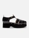 Thom Browne Soft Patent Fisherman Clog Sandal In Black
