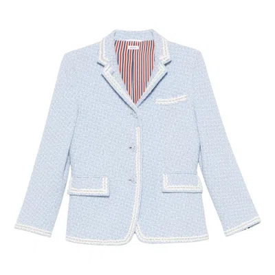 Thom Browne Solid Tweed Sportcoat Women In Multi