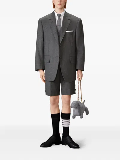 Thom Browne Solid Wool Blazer In Gray