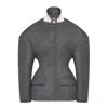 Thom Browne Solid Wool Flannel Cocoon Sportcoat In Gray
