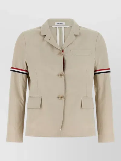 Thom Browne Sport Blazer Chest Pocket Flap Pockets In White