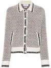Thom Browne Spread-collar Tweed Bomber Jacket In White