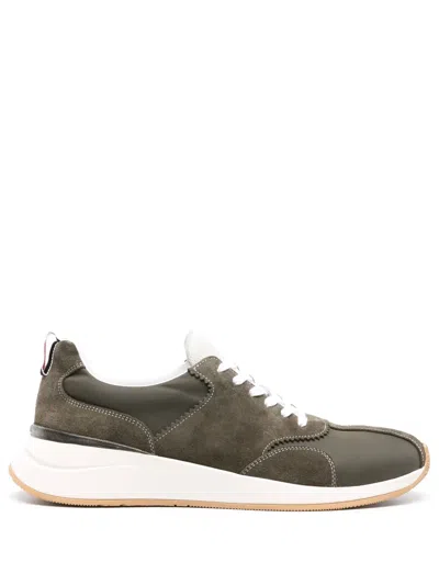 Thom Browne Sprinter Panelled Sneakers In Green