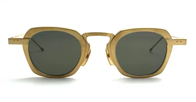 Thom Browne Square - Yellow Gold Sunglasses In Green