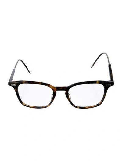 Pre-owned Thom Browne Square Eyeglasses In Brown