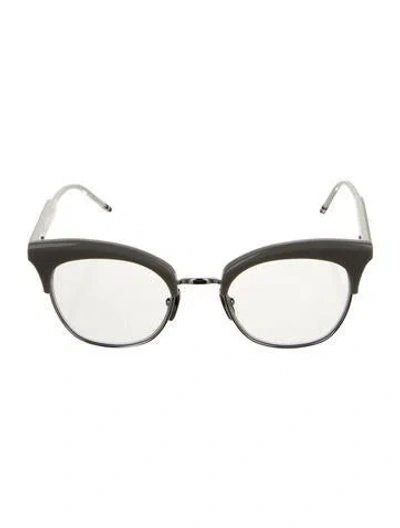 Pre-owned Thom Browne Square Eyeglasses In Gray