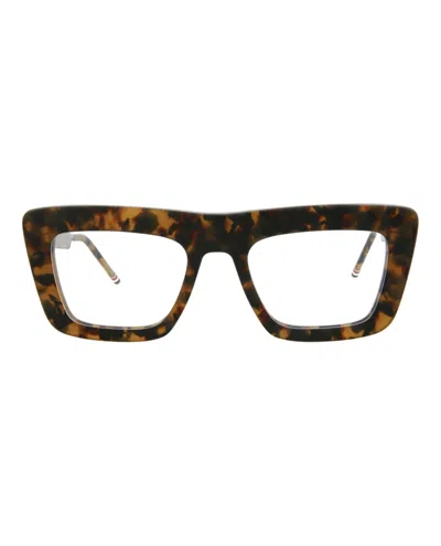 Thom Browne Square-frame Acetate Optical Frames In Tortoise Brown