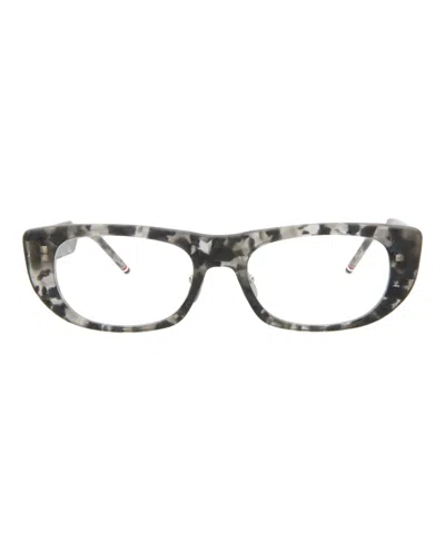 Thom Browne Square-frame Acetate Optical Frames In Grey Tortoise