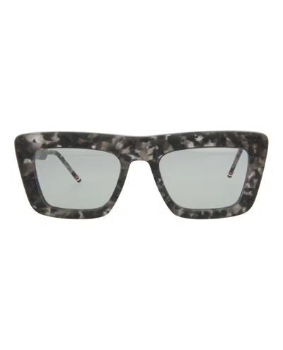 Thom Browne Square-frame Acetate Sunglasses In Grey Tortoise