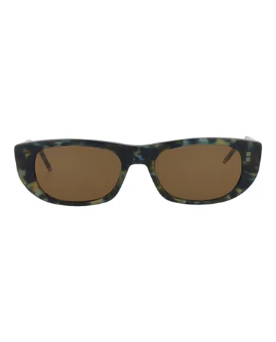 Thom Browne Square-frame Acetate Sunglasses In Navy Tortoise