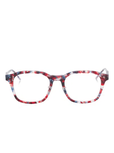 Thom Browne Square-frame Glasses In Red