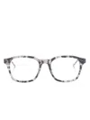 Thom Browne Brille Mit Eckigem Gestell In Grau