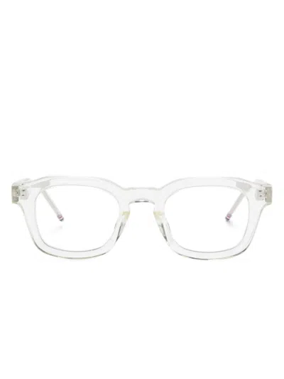 Thom Browne Square-frame Glasses In White