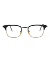 Thom Browne Square-frame Metal Optical Frames In Black