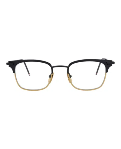 Thom Browne Square-frame Metal Optical Frames In Black