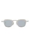 Thom Browne Square Frame Sunglasses In White