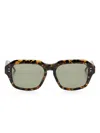Thom Browne Sonnenbrille Mit Eckigem Gestell In Braun