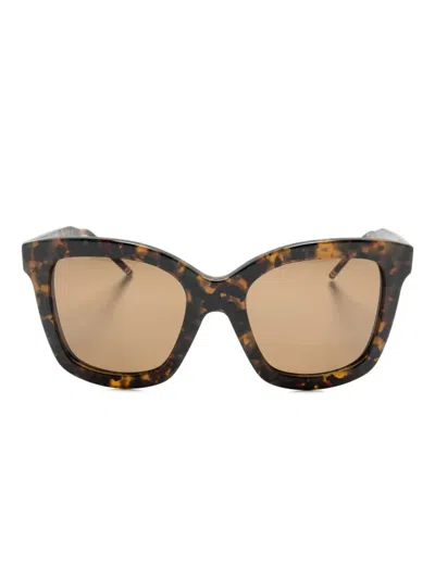 Thom Browne Square-frame Sunglasses In Brown