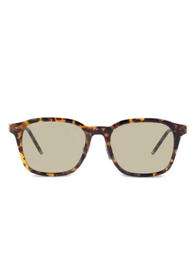 Thom Browne Square-frame Sunglasses In Brown