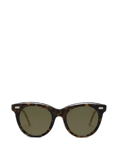 Thom Browne Square-frame Sunglasses In Burgundy