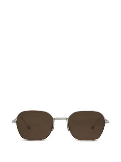Thom Browne Square-frame Sunglasses In Silver