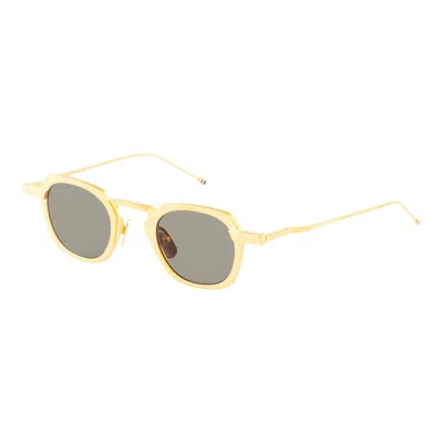 Thom Browne Square Sunglasses In Gold