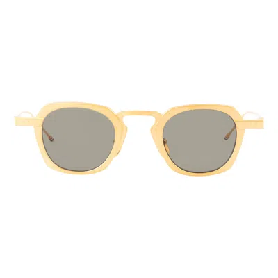 Thom Browne Square Sunglasses In Gold