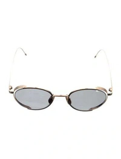 Pre-owned Thom Browne Square Tinted Sunglasses In Gold