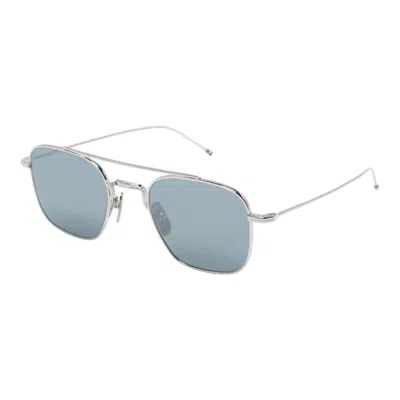 Thom Browne Squared Aviator Sunglasses Unisex In Blue