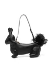 Thom Browne Squirrel-motif Zipped Shoulder Bag In Black