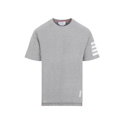 Thom Browne Ss Light Grey Cotton T-shirt In Gray