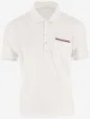 Thom Browne Cotton Polo Shirt With Ribbed Collar And Side Slits In White