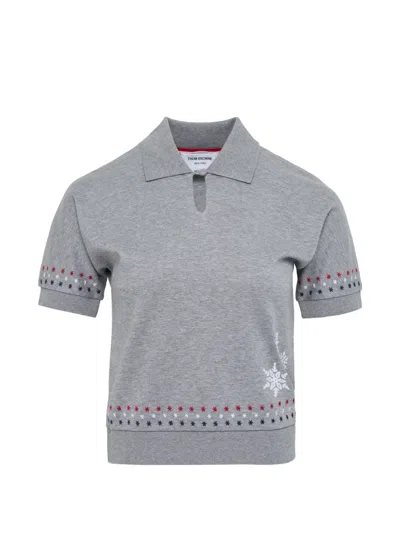 Thom Browne Star-motif Polo Top In Multi