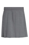 Thom Browne Step Hem Pleated Wool Blend Miniskirt