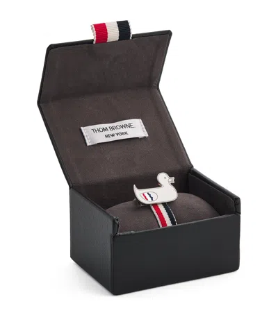 Thom Browne Sterling Silver Duck Tie Bar