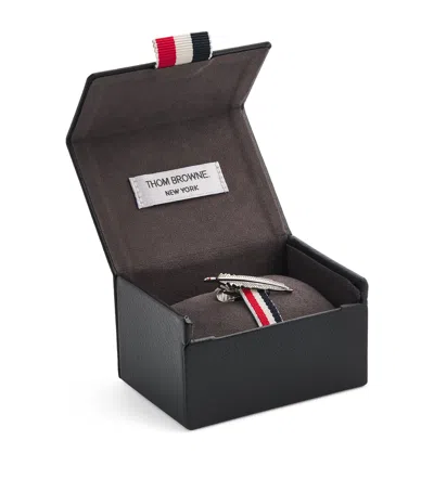 Thom Browne Sterling Silver Feather Tie Bar