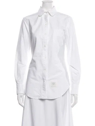 Pre-owned Thom Browne Stick Figure Long Sleeve Button-up Top In Neutrals