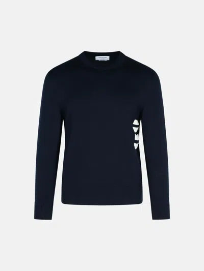 Thom Browne 'stitch' Navy Cotton Sweater