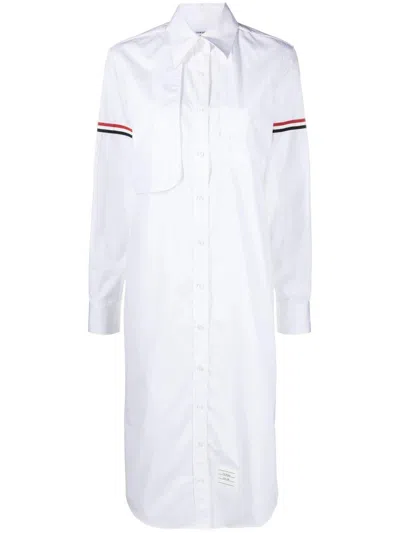 Thom Browne Stormfalp Exaggerated Easy Fit Shirtdress In White