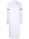 Thom Browne Rwb-stripe Cotton Shirt Dress - Women's - Cotton In White