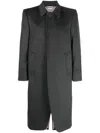Thom Browne Single-breasted Coat In Grey