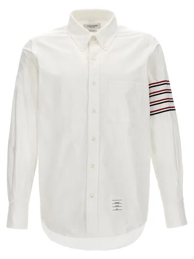 Thom Browne 4-bar Long-sleeve Cotton Shirt In White