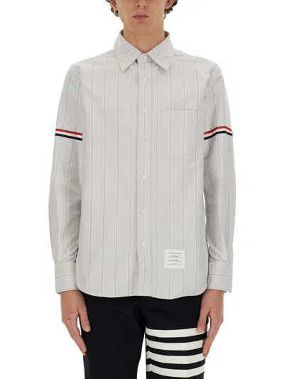 Thom Browne Straight Fit Shirt In Grey