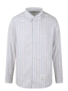 THOM BROWNE STRAIGHT FIT SHIRT IN UNIVERSITY STRIPE OXFORD