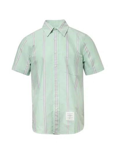 Thom Browne Straight Fit Button Down Shirt In Multi