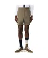 Thom Browne Straight-leg Cotton Twill Shorts In Brown
