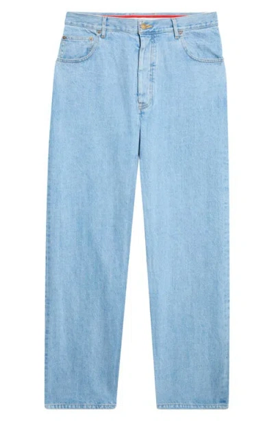 Thom Browne Straight Leg Selvedge Denim Jeans In Blue