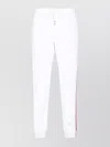 Thom Browne Straight Leg Trousers Drawstring Waist In White